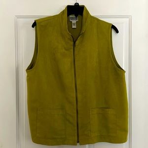 Chico’s green faux suede vest